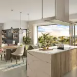 RET 250915 MONT CHOISY - Type A2 - Penthouse P10 - CGI Kitchen Dining